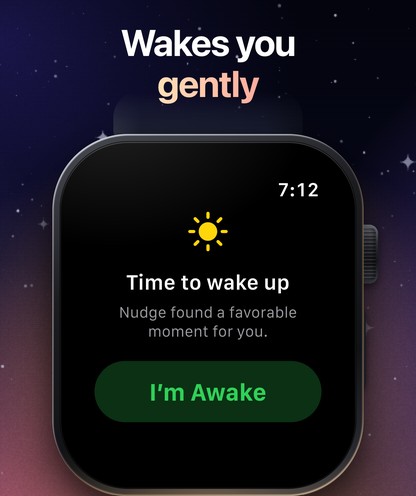 Nudge on Apple Watch: time to wake up